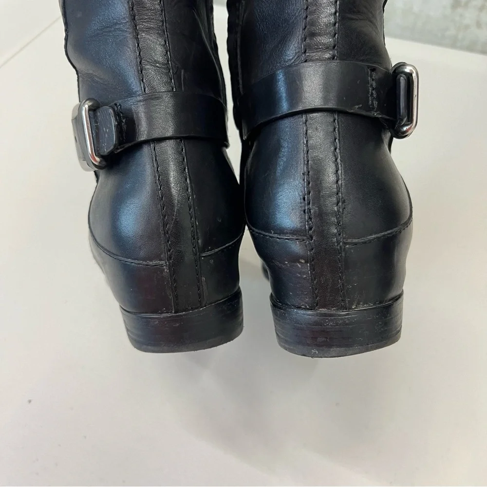Belle by Sigerson Morrison Jamie Black‎ Leather OTK Boots Size 9
